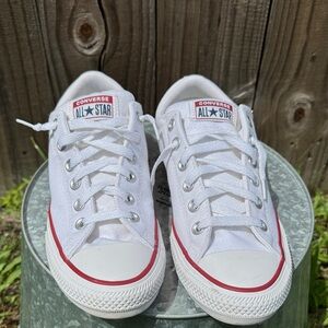 Converse Kids White and Red Sneakers